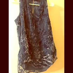 Blue velvet top
